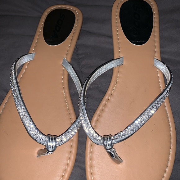 Soda Sparkly Sandals - Picture 1 of 3